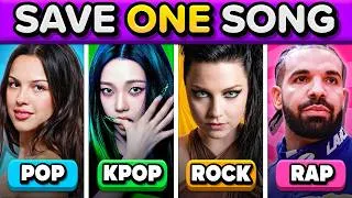 Thumbnail: POP vs KPOP vs ROCK vs RAP: Save One Song | Music Quiz 2026