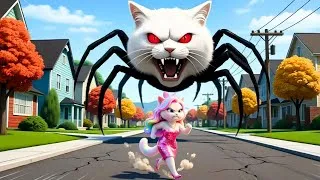 Thumbnail: 🐛🤯🐱 Kitten Eats Everything After Swallowing a Magic Bug! 🍔🚓✨| Cat Story