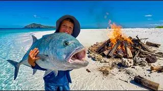 Thumbnail: Kid Catches & Cooks a MONSTER on a Deserted Island!