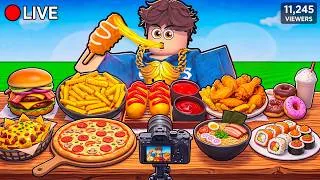 Thumbnail: ROBLOX STREAM A MUKBANG..