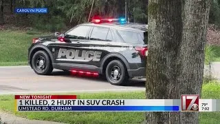 Thumbnail: Man dies, 2 injured in Durham crash on Umstead Road