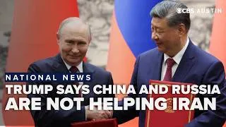 Thumbnail: Trump says China and Russia are not helping Iran, days after Hegseth said they are