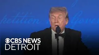 Thumbnail: President Trump attends rescheduled White House Correspondents' dinner