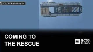Thumbnail: Fort Worth firefighters rescue crane operator 22 stories above construction site