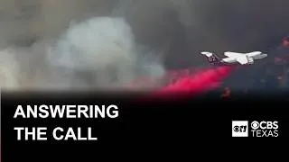 Thumbnail: Godley firefighters answer the call to battle fast-moving Ross Fire
