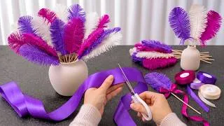 Thumbnail: 🎀 I Made Beautiful Feathers Using Silk Ribbons | 2 INCREDIBLE DIY IDEAS With Satin Ribbons