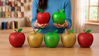Thumbnail: 🍎 DIY 3D Apples Using Glitter Foam Sheet | Easy Craft Idea ✨