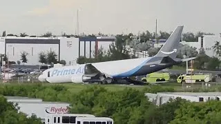 Thumbnail: Miami officials say five dead, five in hospital after Amazon plane crashes off airport runway
