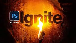 Thumbnail: Make Your Text Burn! 🔥 How to Wrap Fire Over Typography in Photoshop