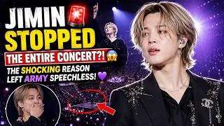Thumbnail: 🚨 JIMIN STOPPED THE ENTIRE CONCERT?! 😱💜 The SHOCKING Reason Left ARMY SPEECHLESS!