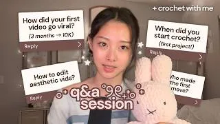Thumbnail: who is celeste's nook? 𐙚 ̊💭 | cozy crochet advice, 90+ question q&a, how i grew on youtube