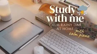 Thumbnail: 🌧️ 6-HOUR STUDY WITH ME on a RAINY DAY | 🎹 Calm Piano Music & Rainy Ambience | Pomodoro 50/10