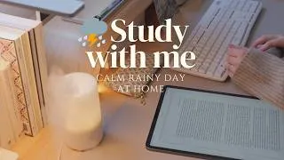 Thumbnail: 🌧️ 6-HOUR STUDY WITH ME on a RAINY DAY | Pomodoro 50/10 | Rain Sound, No Music