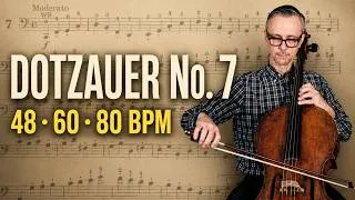 Thumbnail: Dotzauer Etude No. 7 | 113 Exercises Book 1 | Practice at 48, 60 and 80 BPM