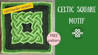 Thumbnail: Crochet Blanket Square Pattern Tutorial for Left-Handers! 💚 Step-by-Step