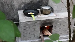 Thumbnail: How to make a outdoor wood stove with brick and cement - Creation from Cement