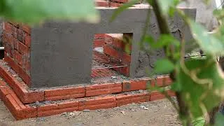 Thumbnail: Make an outdoor wood stove with red bricks #5