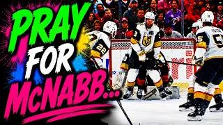 Thumbnail: Brayden McNabb Injury slapshot to face by Nikolaj Ehlers | Golden Knights vs Hurricanes Highlights