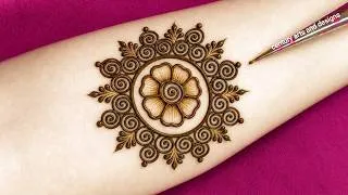 Thumbnail: New beautiful front hand mehndi design | Arabic mehndi | Simple mehndi | Mehndi ka design | Mehndi