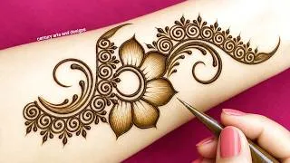 Thumbnail: Very beautiful front hand mehndi design | Arabic mehndi | Simple mehndi | Mehndi ka design | mehndi