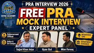 Thumbnail: PRA Enforcement Officer Free Mock Interview | Expert Panel Guidance | CEPAC Academy