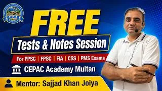 Thumbnail: Free Tests & Notes Session Announced | CEPAC Academy