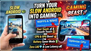 Thumbnail: Turn Slow Android Phone into Gaming Phone |165 FPS + 165 HZ | Zero LAG No ping | Boost CPU