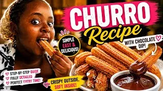 Thumbnail: Easy Homemade Churros Recipe with Chocolate Dip | Crispy & Soft Inside