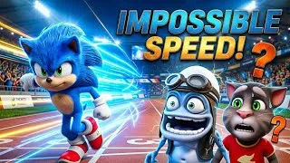 Thumbnail: SONIC ⚡️| CRAZY FROG 🐸 | TOM 🐱 The Starting Line Is Set… But Who’s Actually the Fastest? 👀⚡