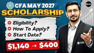 Thumbnail: CFA May 2027 Scholarship Application Open !🚨 Full Application Process | Step-by-Step Guide 👈