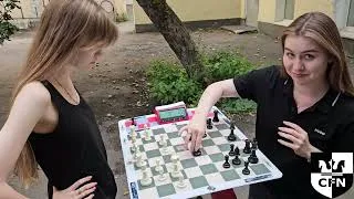 Thumbnail: Ooops! WFM Elnikova M. vs WFM Fatality. Street chess Blitz
