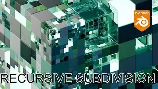 Thumbnail: Recursive Cube Subdivision In Blender Geometry Nodes, simple tutorial