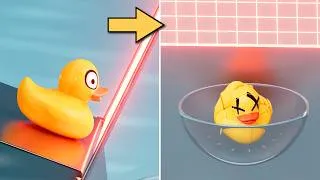 Thumbnail: Most Satisfying Blender 3D Physics | 3 Extreme Physics Experiments【60fps】