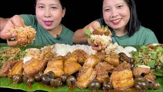 Thumbnail: EATING WITH UNNIE 언니 😂😱🤩 PORK WITH SNAIL MUKBANG 🔥🔥🔥