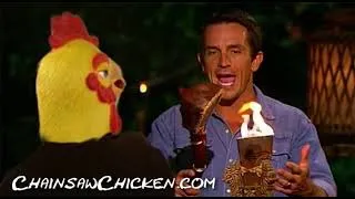 Thumbnail: Voted off the island #chainsawchicken #satire #survivor 