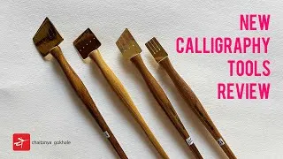 Thumbnail: New Calligraphy Tools Review | Devanagari & English | Chaitanya Gokhale Calligraphy