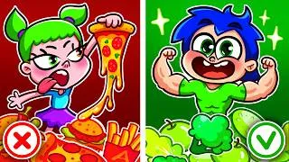 Thumbnail: 🍎 Healthy or Junk Food? 🍔 | Kids Songs and Nursery Rhymes