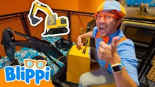 Thumbnail: Blippi's Explores Construction Vehicles at the Indoor Playground! | Blippi Educational Videos