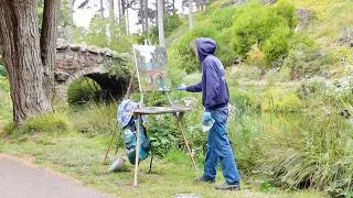 Thumbnail: OIL PAINTING plein air GOLDEN GATE PARK San Francisco