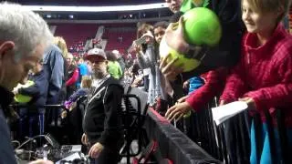 Thumbnail: John McEnroe signs autographs in Portland at PowerShares Series tennis