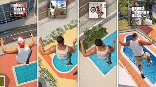 Thumbnail: Jumping Into Swimming Pools in Every Indian GTA Game 🤯