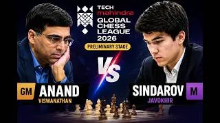 Thumbnail: Viswanathan Anand vs Javokhir Sindarov | Global Chess League 2026
