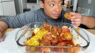 Thumbnail: SEAFOOD BOIL SHRIMP SAUSAGE EGGS POTATOES MUKBANG ASMR EATING SHOW 먹방 EATING SOUNDS