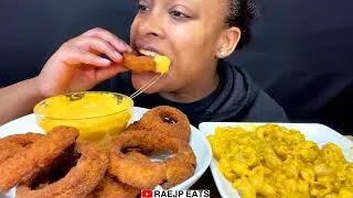 Thumbnail: CHEESY MAC N CHEESE CHEESY ONION RINGS MUKBANG ASMR EATING SHOW 먹방 EATING SOUNDS
