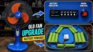 Thumbnail: Turning an Old 220V Fan Into a 600Wh Rechargeable Fan | Runs for 20 Hours !