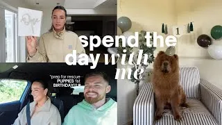 Thumbnail: spend the day with me 🥹 my rescue puppies FIRST BIRTHDAY!! 🐻 + i ordered my DREAM CAR!!! 