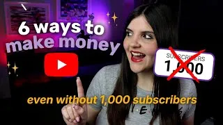 Thumbnail: 6 BEST Ways to Make Money on YouTube in 2026 (Without 1K Subs)