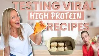 Thumbnail: Testing 2 Viral High Protein Recipes | Cottage Cheese Pizza & Cinnamon Rolls (WORTH THE HYPE?!?)