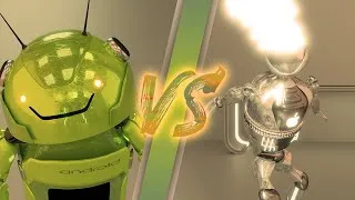 Thumbnail: Android vs Apple (IOS) - The Animation (fight)