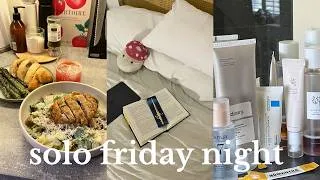 Thumbnail: my perfect solo Friday night in...full skincare routine & girl dinner